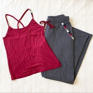 NWT lounge / activewear tank + pants set